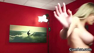 playful doll receives facial and consumes it all