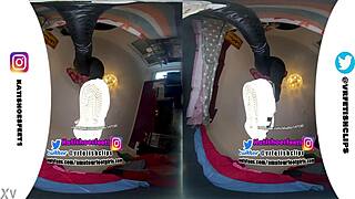 Giantess girl shows stinky socks and sweaty shoes 😍