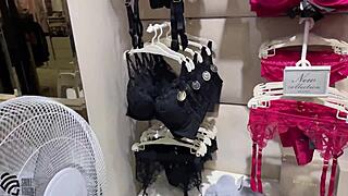 Mommy Milf Masturbates In Store Changing Room While Trying On New Underwear And Dirty Talking.