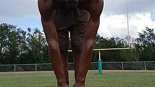 it's good to watch cute brunette workout