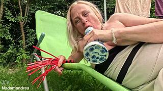 Mega Dildo Stretches Prolapse Pussy