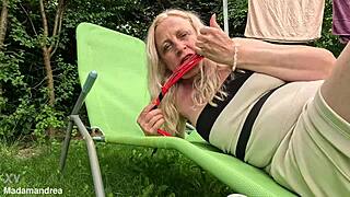 Mega Dildo Stretches Prolapse Pussy