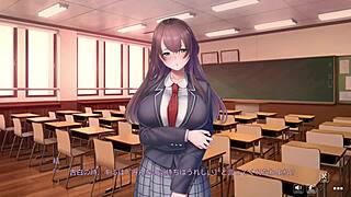 Yui's big tits in harem game play! 😍