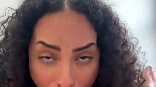 watch me unleash latina heat in sloppy deepthroat and cum on tits