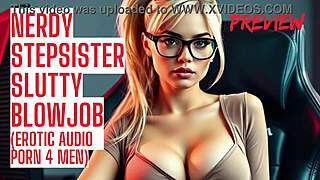nerdy stepsister gives blowjob asmr joi, so taboo 😈