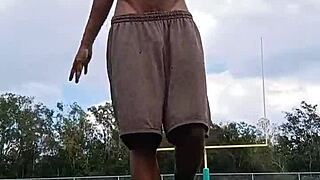 it's good to watch cute brunette workout