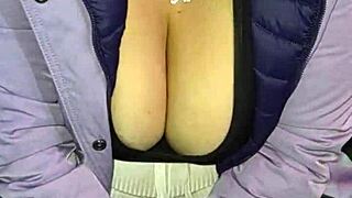 Street slut picked up and slammed hard outdoors! 😈