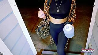 Athletic Brunette Raelyn Prepares For Intense Activity