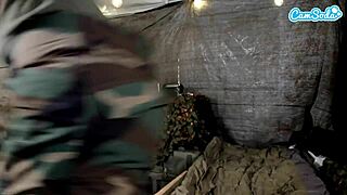 Sexy Blonde Soldier Girl Plays With Dripping Pussy On Cam