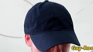 I, the tattooed jock, pound the twink's butthole with my pierced nipples, cumshot facial