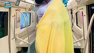 stepmom stripped down in metro station