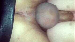 Two different white girls bent over for anal creampies in doggystyle.