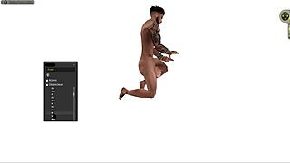 WATCH THIS BLACK CARTOON GUY FUCK IN EVERY POSITION! STANDING, SQUATTING, LYING DOWN!!