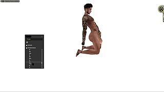 WATCH THIS BLACK CARTOON GUY FUCK IN EVERY POSITION! STANDING, SQUATTING, LYING DOWN!!