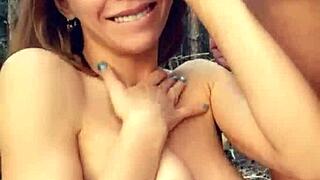 Horny Petite 18+ Babe Sucks Dick And Gets Bent Over For Outdoor Fuck In The Woods