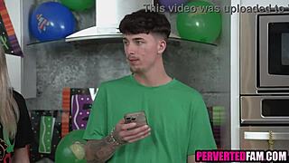 stepbrother and stepsister enjoy suggestive threesome on cinco de mayo