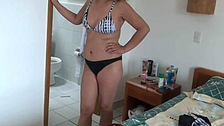 Beautiful Stepmother On The Beach Showing Off In Bikini Looking For Guy