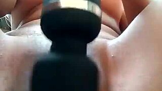 hot sweet girl teases virgin pussy with vibrator