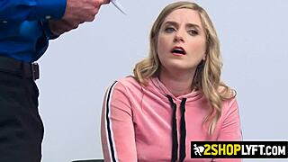 Tender Shoplifter Blonde Must Obey the Law and Handle Big Cock!