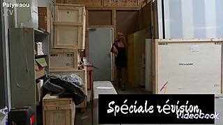 Mechanical piston fucking at sensual party gathering