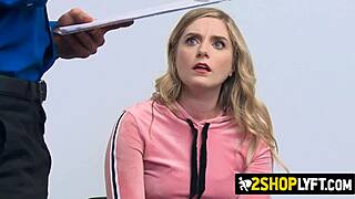 Tender Shoplifter Blonde Must Obey the Law and Handle Big Cock!