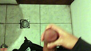 this bathroom is perfect for jerking my big cock.