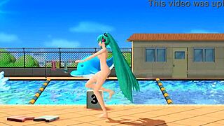 Hatsune Miku Nude Mod Reveals Big Tits And Ass In Project Diva.