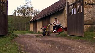 Gigantic tits on display in outdoor mature hardcore action