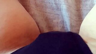 gretala slips into her black lingerie and gets sensual with her milf body