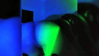 Man, I’m just watchin’ this hot Latina morena do a wild strip-tease in a dark room, ya know?