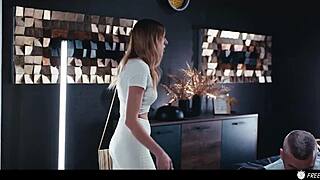 this time stop roleplay has hotel staff fucking the blonde guest and sucking her tits