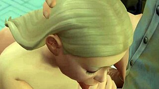 Femdom couple delivers close-up footjob and blowjob with cumshot and squirting orgasm