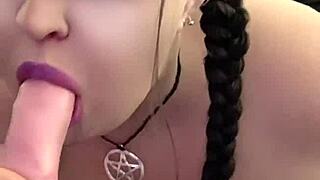 kandy kane gives deepthroat blowjob at home 😏