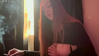 Hot Horny Milf Artemisia Love Showing Big Boobs Smoking Cigarettes?