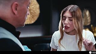 this time stop roleplay has hotel staff fucking the blonde guest and sucking her tits