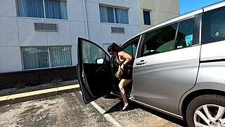 Staged skirt malfunction in public - milf shows everyone her big ass