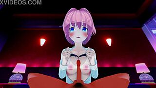 Sayori ddlc thighjob titty fuck