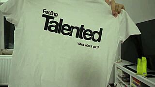 Girl plays balloons with pantyhose