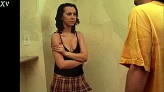 TRACY'S 2-PART SPANKING SERIES WITH PETITE BRUNETTE AND BIG NATURAL TITS