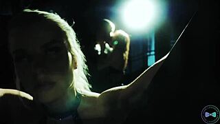 Hot Blonde and Big Tit Asian in Interracial BDSM with Monster Cock