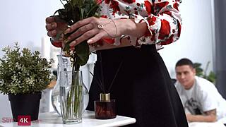 slim4k - stella bliss - flowers and intense anal after