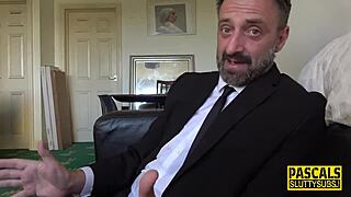 Scottish submissive dominated in rough anal assfucking and throat play