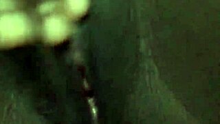 Black Amateur Enjoys Solo Relaxation With Wet Details