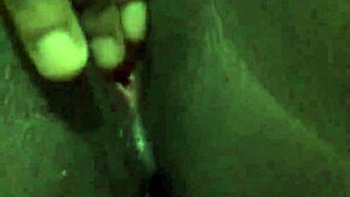 Black Amateur Enjoys Solo Relaxation With Wet Details