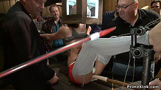 Redhead And Blonde Subs Banged Publicly!