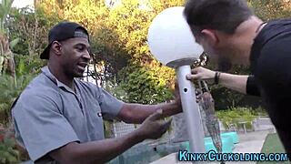 The cuckolding babe gets that big black cock.