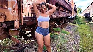 fucking that milf's ass outdoors