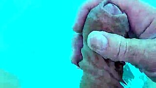 Naked Solo Masturbation in Pool with Handjob