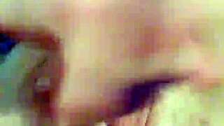 Wife plunges toy into dripping squirting pussy