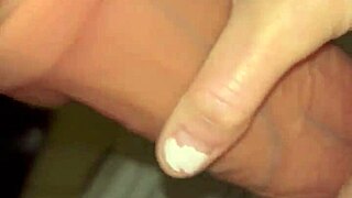 redhead petite girl with small waist shows her tiny pussy to big cock in retro homemade scene